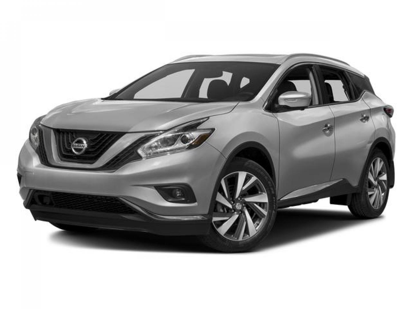 2016 Brilliant Silver Metallic /Black Nissan Murano Platinum AWD (5N1AZ2MH1GN) with an 3.5L V6 DOHC 24V engine, CVT transmission, located at 6064 Gull Rd, Kalamazoo, MI, 49048, (269) 222-0088, 42.328388, -85.512924 - Discover the epitome of sophistication and performance with this 2016 Nissan Murano Platinum, equipped with 4WD. This premium SUV is powered by a robust V6, 3.5L engine, ensuring a seamless blend of power and efficiency for your driving pleasure. The exterior boasts a sleek, aerodynamic design that - Photo#0