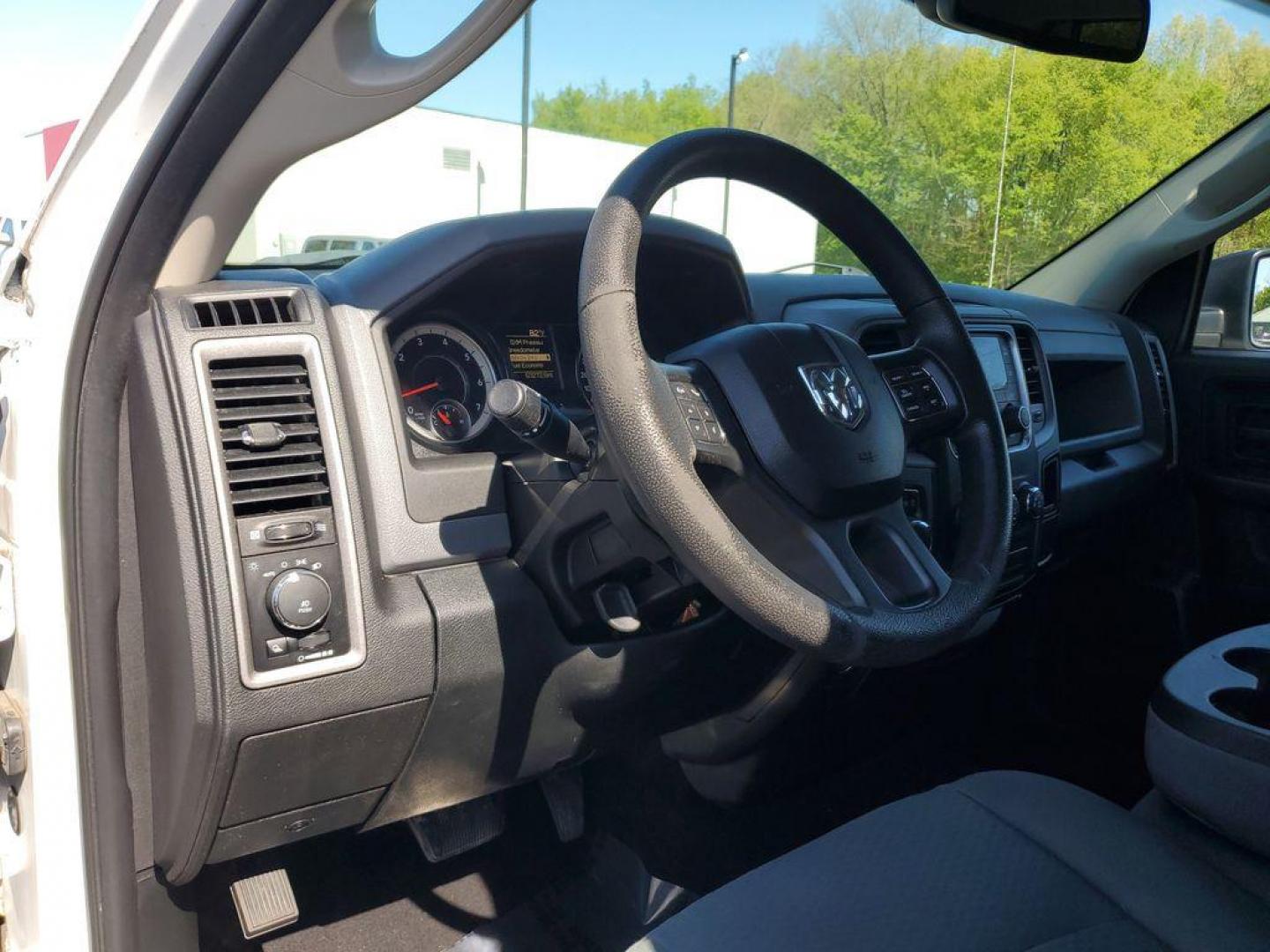 2016 Bright White Clearcoat /Diesel Gray/Black RAM 1500 Tradesman Quad Cab 4WD (1C6RR7FT0GS) with an 5.7L V8 OHV 16V engine, 6A transmission, located at 6064 Gull Rd, Kalamazoo, MI, 49048, (269) 222-0088, 42.328388, -85.512924 - Experience the power and versatility of the 2016 Ram 1500, a robust pickup designed to tackle any challenge. Equipped with a formidable V8, 5.7L engine and 4WD, this truck delivers exceptional performance both on and off the road. With its clean CARFAX report, you can have peace of mind knowing that - Photo#11