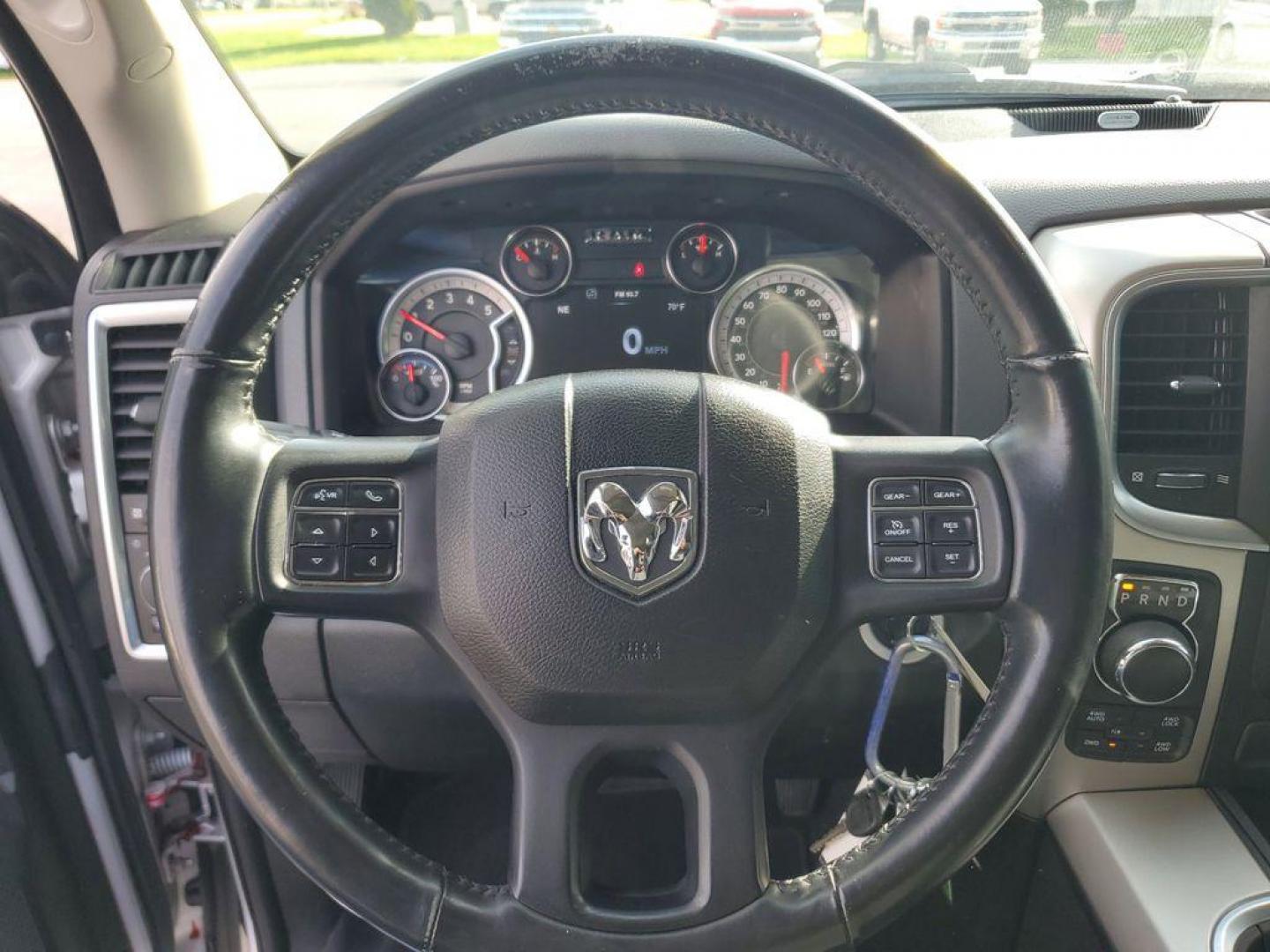 2017 Bright Silver Metallic Clearcoat /Diesel Gray/Black RAM 1500 SLT Crew Cab SWB 4WD (1C6RR7LM7HS) with an 3.0L V6 DIESEL engine, 8A transmission, located at 6064 Gull Rd, Kalamazoo, MI, 49048, (269) 222-0088, 42.328388, -85.512924 - Unleash the power and versatility of the 2017 Ram 1500 Big Horn, a truck that perfectly marries rugged capability with modern luxury. Equipped with a robust V6, 3.0L engine and dependable 4WD, this powerhouse is ready to tackle any terrain or weather condition with ease, making it your ideal partner - Photo#16