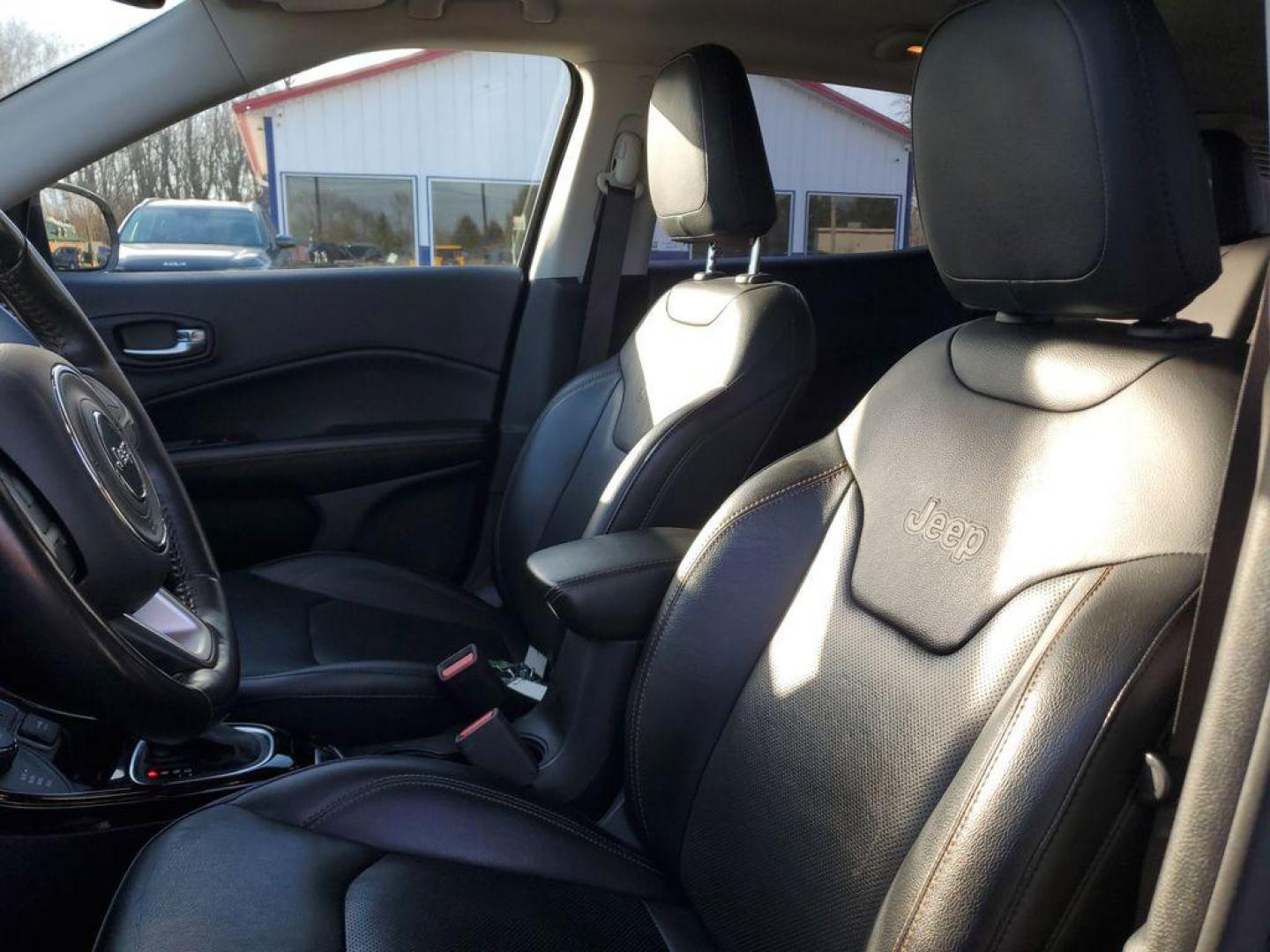 2019 Diamond Black Crystal Pearlcoat /Black Jeep Compass Limited 4WD (3C4NJDCB9KT) with an 2.4L L4 DOHC 16V engine, CVT transmission, located at 6064 Gull Rd, Kalamazoo, MI, 49048, (269) 222-0088, 42.328388, -85.512924 - <b>Vehicle Details</b><br>Introducing the 2019 Jeep Compass Limited, an exceptional choice for those seeking a blend of rugged capability and modern sophistication. This pre-owned vehicle stands out with its impeccable condition, featuring 0 miles on the odometer. Equipped with a robust 4-cylinder, - Photo#14