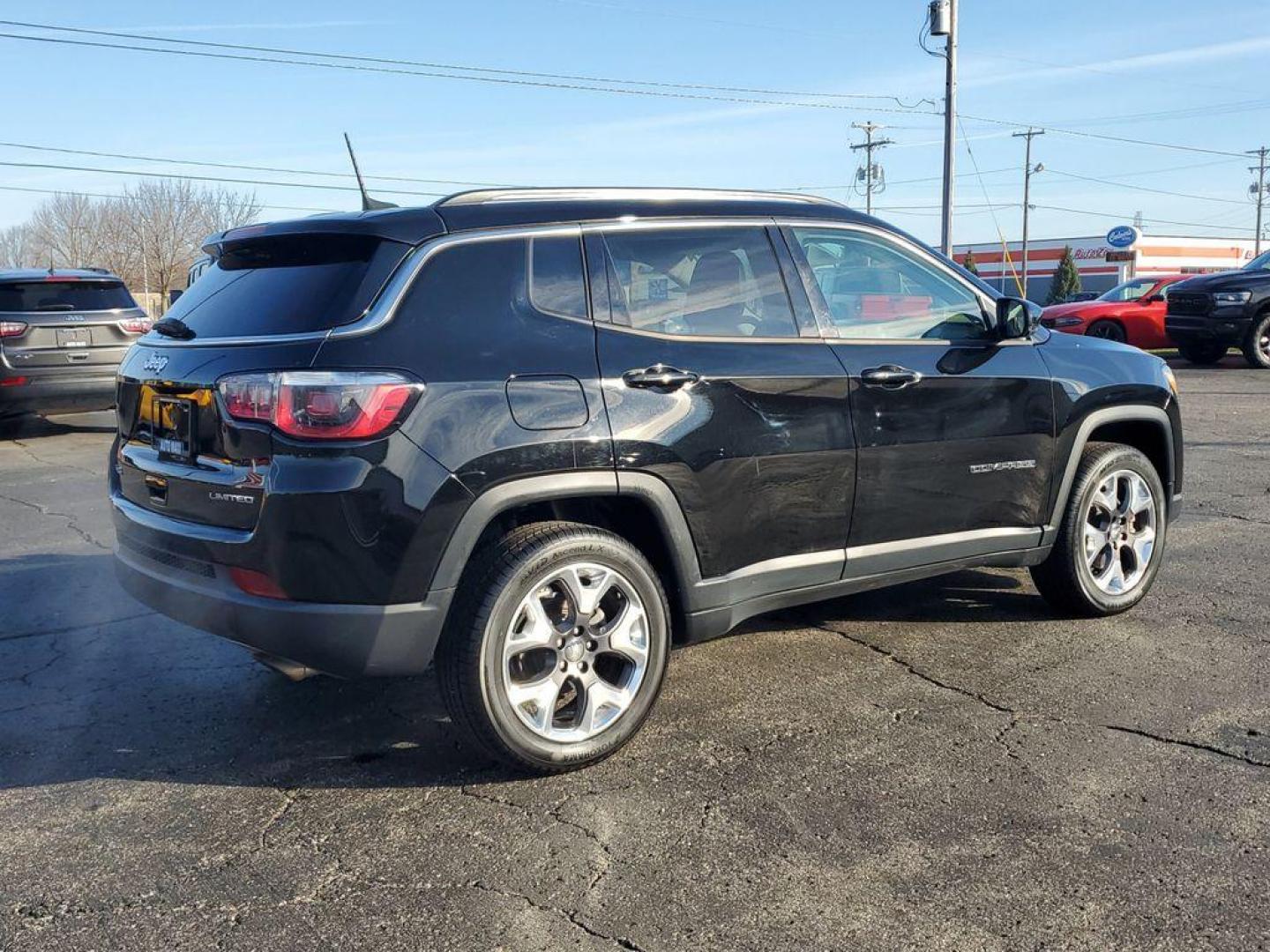 2019 Diamond Black Crystal Pearlcoat /Black Jeep Compass Limited 4WD (3C4NJDCB9KT) with an 2.4L L4 DOHC 16V engine, CVT transmission, located at 6064 Gull Rd, Kalamazoo, MI, 49048, (269) 222-0088, 42.328388, -85.512924 - <b>Vehicle Details</b><br>Introducing the 2019 Jeep Compass Limited, an exceptional choice for those seeking a blend of rugged capability and modern sophistication. This pre-owned vehicle stands out with its impeccable condition, featuring 0 miles on the odometer. Equipped with a robust 4-cylinder, - Photo#3