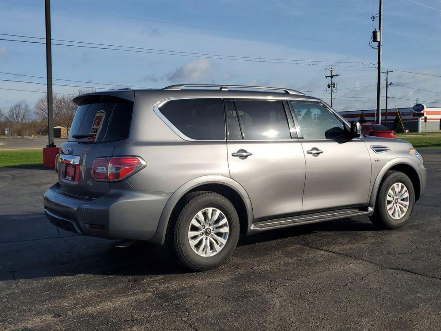 2020 Gun Metallic /BLACK Nissan Armada SL AWD (JN8AY2NC8LX) with an 5.6L V8 DOHC 32V engine, 7A transmission, located at 6064 Gull Rd, Kalamazoo, MI, 49048, (269) 222-0088, 42.328388, -85.512924 - Discover the power and versatility of the 2020 Nissan Armada, now available at an unbeatable price. This exceptional full-size SUV is equipped with a robust 4WD system and a commanding V8, 5.6L engine, delivering impressive performance both on and off the road. Whether you're navigating city streets - Photo#3