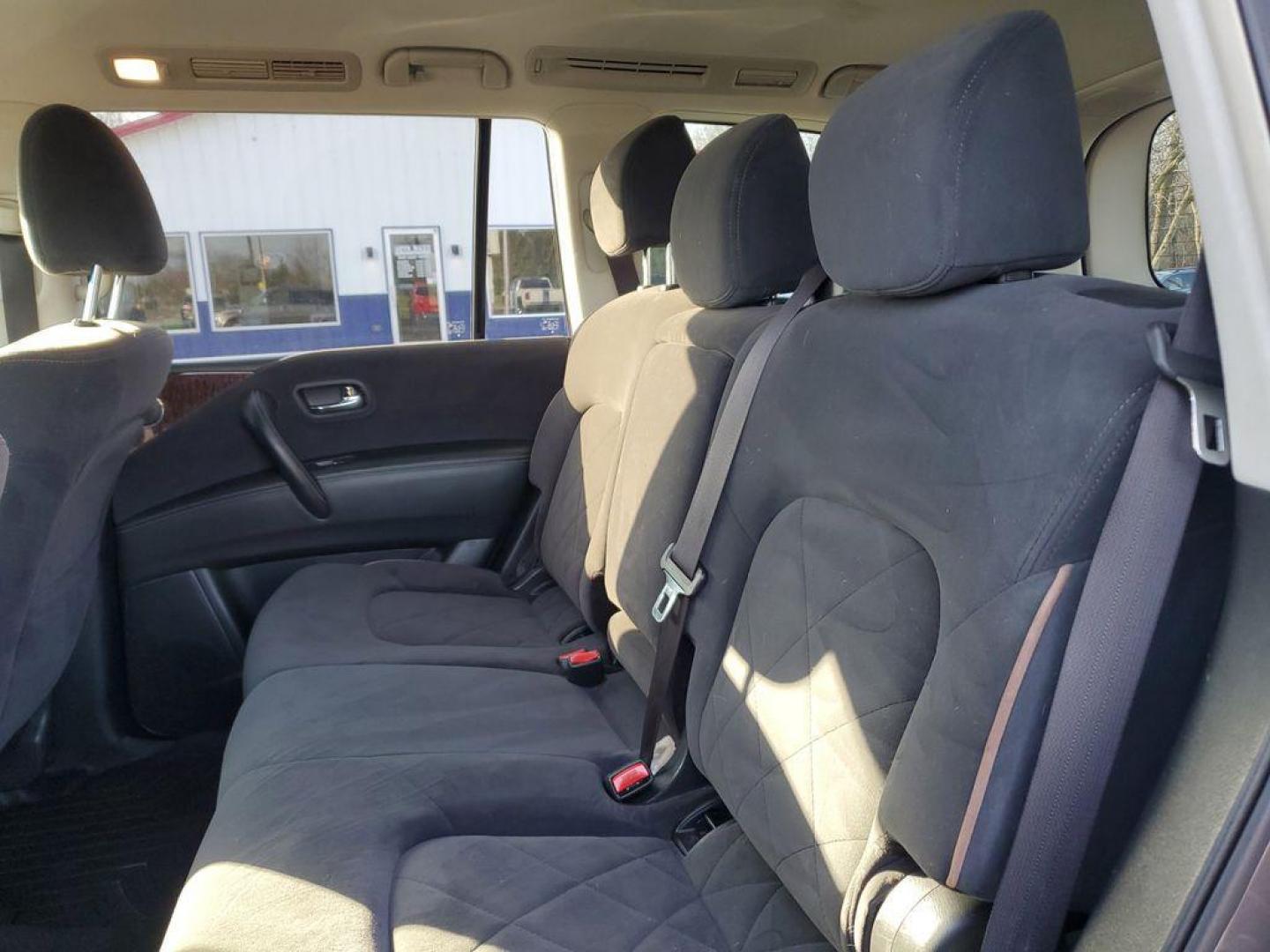 2020 Gun Metallic /BLACK Nissan Armada SL AWD (JN8AY2NC8LX) with an 5.6L V8 DOHC 32V engine, 7A transmission, located at 6064 Gull Rd, Kalamazoo, MI, 49048, (269) 222-0088, 42.328388, -85.512924 - Discover the power and versatility of the 2020 Nissan Armada, now available at an unbeatable price. This exceptional full-size SUV is equipped with a robust 4WD system and a commanding V8, 5.6L engine, delivering impressive performance both on and off the road. Whether you're navigating city streets - Photo#10
