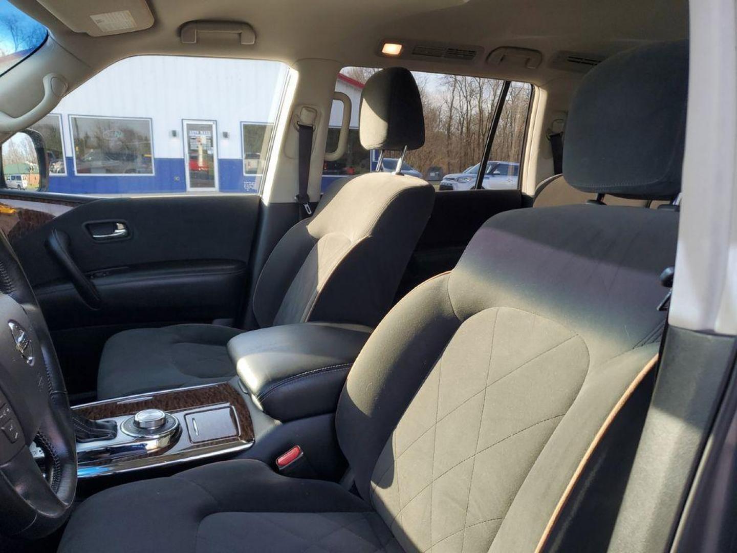 2020 Gun Metallic /BLACK Nissan Armada SL AWD (JN8AY2NC8LX) with an 5.6L V8 DOHC 32V engine, 7A transmission, located at 6064 Gull Rd, Kalamazoo, MI, 49048, (269) 222-0088, 42.328388, -85.512924 - Discover the power and versatility of the 2020 Nissan Armada, now available at an unbeatable price. This exceptional full-size SUV is equipped with a robust 4WD system and a commanding V8, 5.6L engine, delivering impressive performance both on and off the road. Whether you're navigating city streets - Photo#16