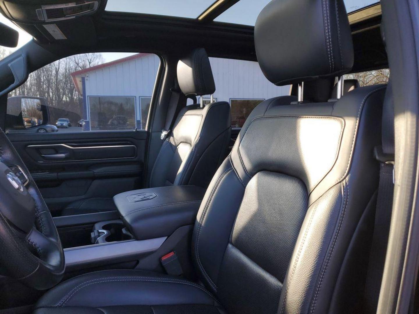 2020 Diamond Black Crystal Pearl /Black RAM 1500 Rebel Crew Cab SB 4WD (1C6SRFLT2LN) with an 5.7L V8 OHV 16V engine, 8A transmission, located at 6064 Gull Rd, Kalamazoo, MI, 49048, (269) 222-0088, 42.328388, -85.512924 - <b>Vehicle Details</b><br>Unleash the power and sophistication of the 2020 Ram 1500 Sport, an exceptional truck that promises to elevate your driving experience to new heights. With zero miles on the odometer, this rugged beast is practically untouched, ready to conquer any terrain you throw its way - Photo#15