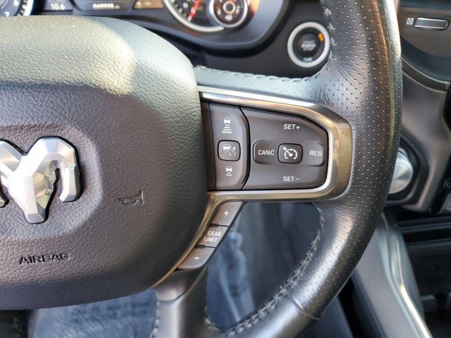 2020 Diamond Black Crystal Pearl /Black RAM 1500 Rebel Crew Cab SB 4WD (1C6SRFLT2LN) with an 5.7L V8 OHV 16V engine, 8A transmission, located at 6064 Gull Rd, Kalamazoo, MI, 49048, (269) 222-0088, 42.328388, -85.512924 - <b>Vehicle Details</b><br>Unleash the power and sophistication of the 2020 Ram 1500 Sport, an exceptional truck that promises to elevate your driving experience to new heights. With zero miles on the odometer, this rugged beast is practically untouched, ready to conquer any terrain you throw its way - Photo#21