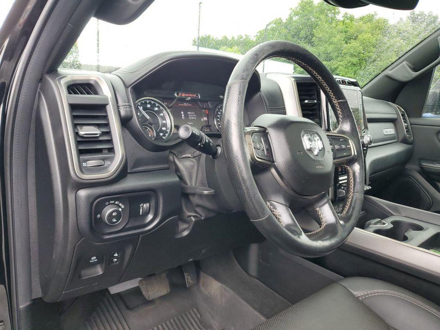 2020 Diamond Black Crystal Pearl /BLACK RAM 1500 Rebel Crew Cab SB 4WD (1C6SRFLT0LN) with an 5.7L V8 OHV 16V engine, 8A transmission, located at 6064 Gull Rd, Kalamazoo, MI, 49048, (269) 222-0088, 42.328388, -85.512924 - <b>Summary</b><br>Power Moonroof Uconnect 12.0Inch with Navigation<br><br><b>Vehicle Details</b><br>For sale: a robust and reliable 2020 Ram 1500 Rebel, perfect for both adventure seekers and those in need of a dependable workhorse. This versatile pickup is powered by a formidable V8, 5.7L engine an - Photo#14