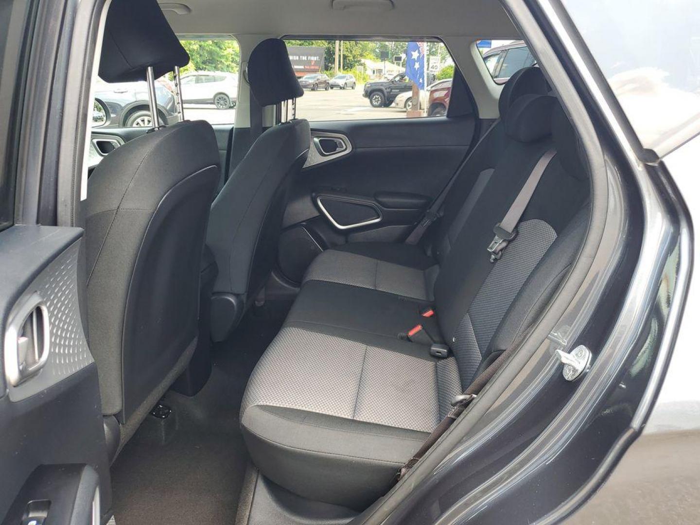 2021 Gravity Gray /Black Kia Soul LX CVT (KNDJ23AU4M7) with an 2.0L L4 DOHC 16V engine, CVT transmission, located at 234 Columbia Ave, Battle Creek, MI, 49015, (269) 222-0088, 42.298264, -85.192543 - <b>Vehicle Details</b><br>Discover the perfect blend of style, efficiency, and modern technology with this 2021 Kia Soul LX. Designed to make a statement on the road, this compact crossover offers a unique and bold exterior that captures attention with its distinctive silhouette and eye-catching det - Photo#23