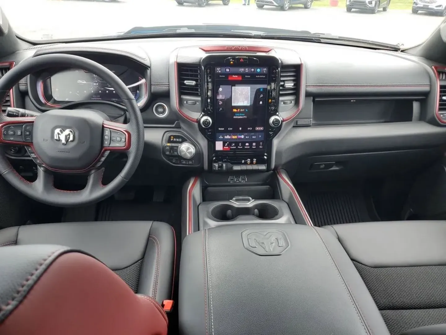 2025 Hydro Blue Pearlcoat /Red/Black Ram 1500 Rebel (1C6SRFLP8SN) with an 6 Cyl, 3.0L engine, 8-speed automatic transmission, located at 6064 Gull Rd, Kalamazoo, MI, 49048, (269) 222-0088, 42.328388, -85.512924 - **Unleash Adventure with the 2025 Ram 1500 Rebel Crew Cab Your Ultimate Pickup Experience!**<br /> <br /> Are you ready to elevate your lifestyle with a vehicle that is as versatile as it is powerful? The 2025 Ram 1500 Rebel Crew Cab is perfect for those who crave adventure, whether you're navigati - Photo#11