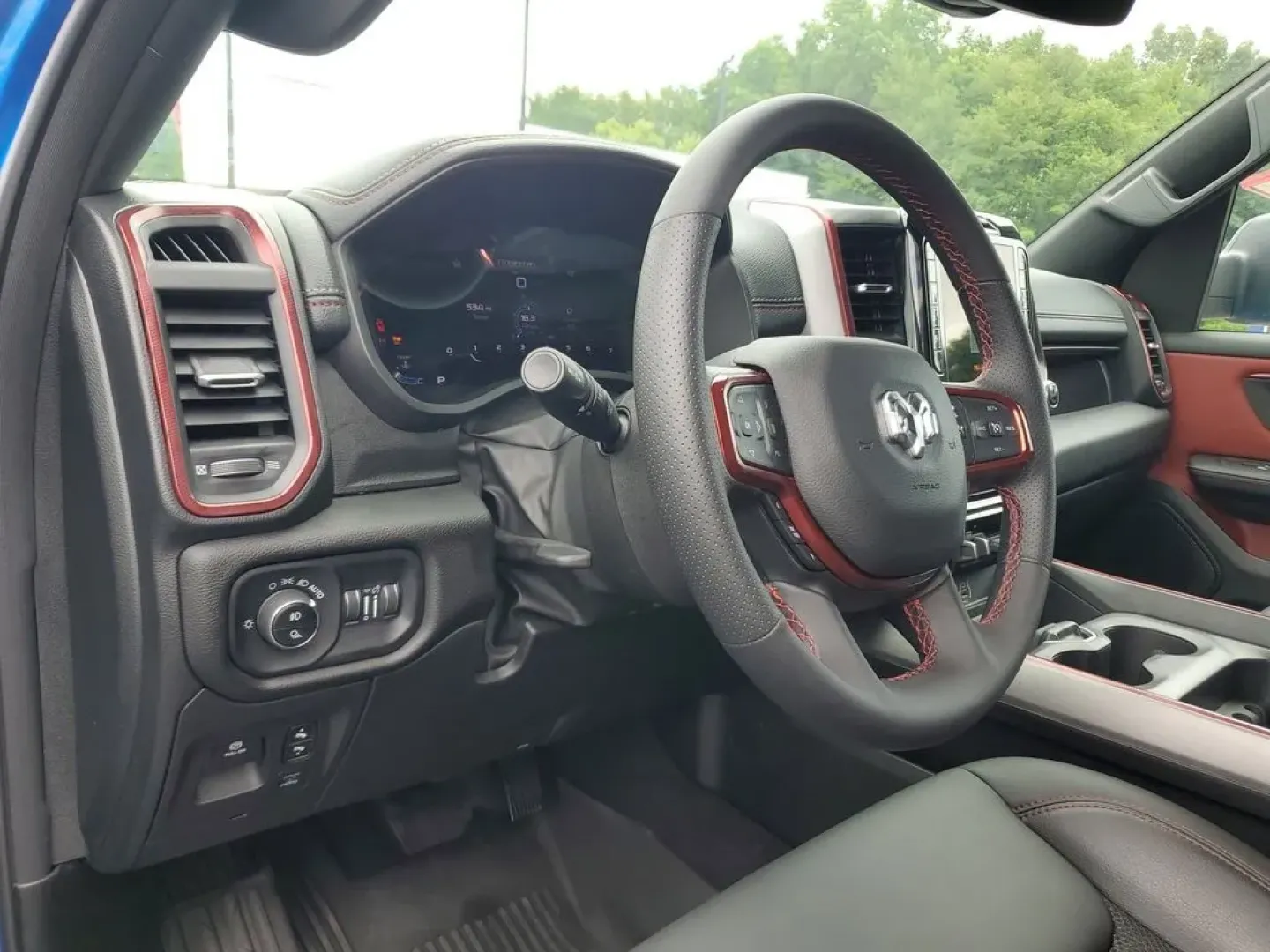 2025 Hydro Blue Pearlcoat /Red/Black Ram 1500 Rebel (1C6SRFLP8SN) with an 6 Cyl, 3.0L engine, 8-speed automatic transmission, located at 6064 Gull Rd, Kalamazoo, MI, 49048, (269) 222-0088, 42.328388, -85.512924 - **Unleash Adventure with the 2025 Ram 1500 Rebel Crew Cab Your Ultimate Pickup Experience!**<br /> <br /> Are you ready to elevate your lifestyle with a vehicle that is as versatile as it is powerful? The 2025 Ram 1500 Rebel Crew Cab is perfect for those who crave adventure, whether you're navigati - Photo#16
