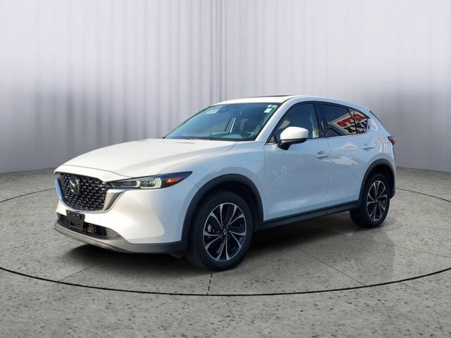 2023 White Metallic /Black Mazda CX-5 2.5 S Premium Package (JM3KFBDM2P0) with an SKYACTIV 2.5L 4-Cylinder DOHC 16V engine, Automatic transmission, located at 6064 Gull Rd, Kalamazoo, MI, 49048, (269) 222-0088, 42.328388, -85.512924- Photo#1