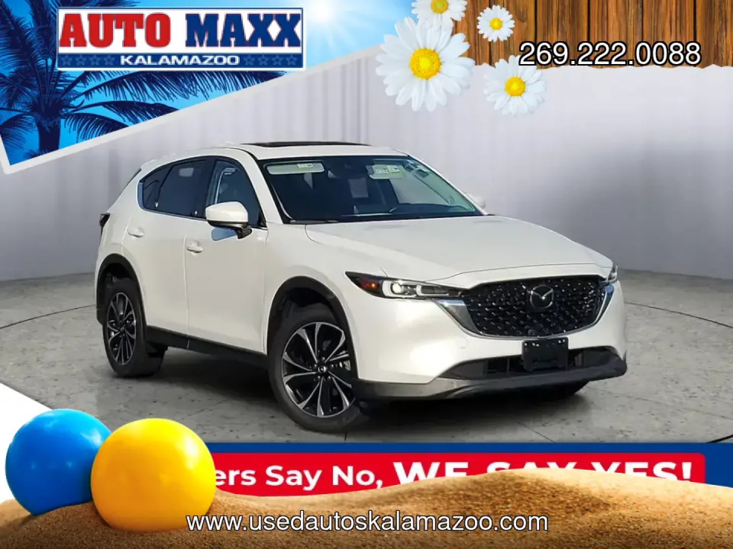 2023 White Metallic /Black Mazda CX-5 2.5 S Premium Package (JM3KFBDM2P0) with an SKYACTIV 2.5L 4-Cylinder DOHC 16V engine, Automatic transmission, located at 6064 Gull Rd, Kalamazoo, MI, 49048, (269) 222-0088, 42.328388, -85.512924- Photo#29