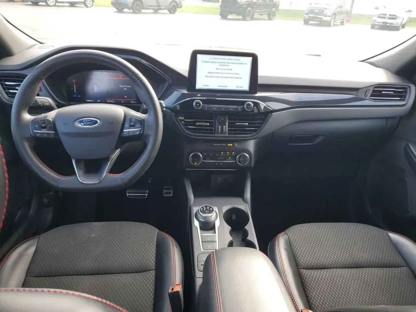 2023 Vapor Blue Metallic /Ebony Ford Escape ST-Line (1FMCU0MN4PU) with an 3 Cyl, 1.5L engine, 8-speed automatic transmission, located at 6064 Gull Rd, Kalamazoo, MI, 49048, (269) 222-0088, 42.328388, -85.512924 - Discover the exceptional performance and sleek design of the 2023 Ford Escape ST Line. This pre-owned model, now available at our dealership, offers an impressive combination of style, efficiency, and advanced technology. Powered by a fuel-efficient 3-cylinder, 1.5L engine, this Front Wheel Drive (F - Photo#11