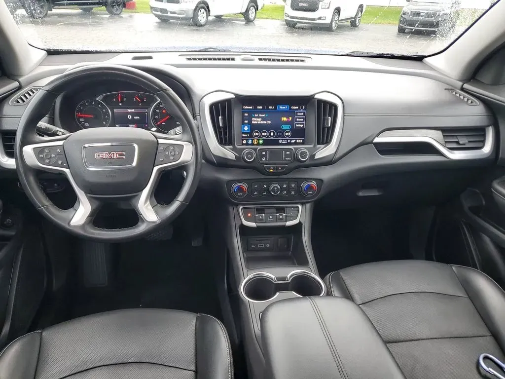 2023 Marine Metallic /Jet Black GMC Terrain SLT (3GKALVEG1PL) with an 4 Cyl, 1.5L engine, 9-speed automatic transmission, located at 6064 Gull Rd, Kalamazoo, MI, 49048, (269) 222-0088, 42.328388, -85.512924 - Are you ready to elevate your adventures and ensure that every journey is both comfortable and stylish? Look no further than this stunning 2023 GMC Terrain SLT AWD, available now at AutoMaxx - Kalamazoo. Whether you're navigating the daily commute, heading off to family outings, or hitting the open - Photo#10