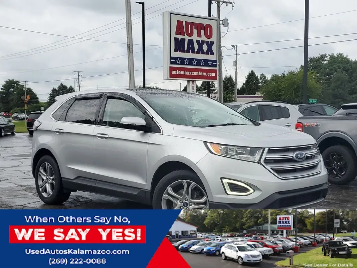 2017 /Ebony Ford Edge Titanium (2FMPK3K96HB) with an 4 Cyl, 2.0L engine, 6-speed automatic transmission, located at 6064 Gull Rd, Kalamazoo, MI, 49048, (269) 222-0088, 42.328388, -85.512924 - **Experience the Perfect Blend of Style and Functionality with the 2017 Ford Edge Titanium - Ideal for Families and Adventurers Alike!**<br /> <br /> Looking for a vehicle that adapts to your lifestyle? Whether you're commuting through Kalamazoo, embarking on weekend adventures, or managing the dail - Photo#0