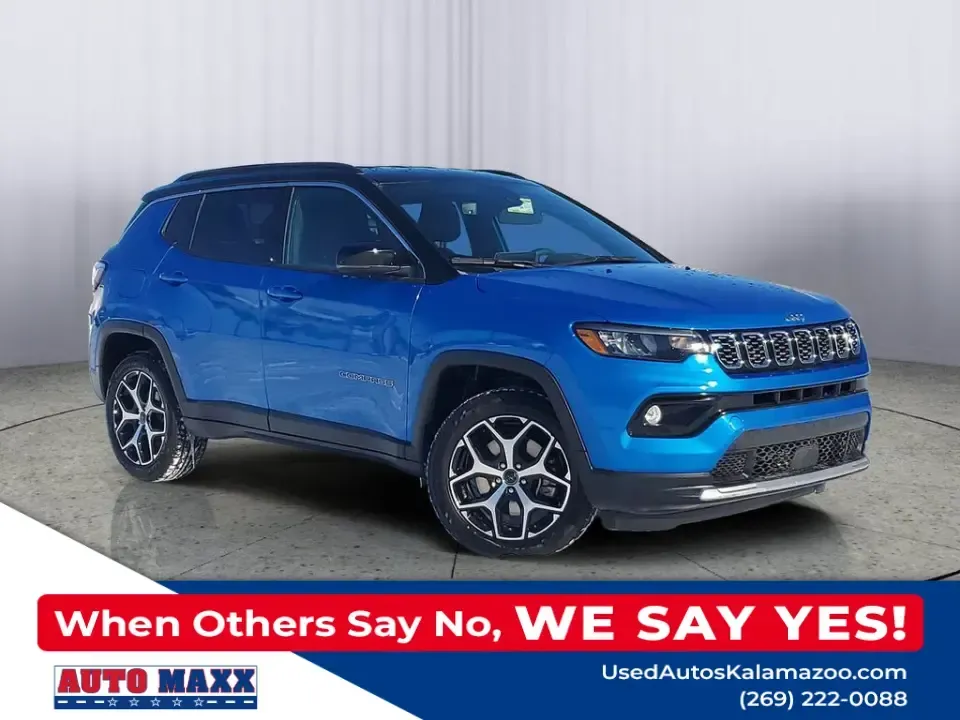 2025 /Black Jeep Compass Limited (3C4NJDCNXST) with an 4 Cyl, 2.0L engine, 8-speed automatic transmission, located at 6064 Gull Rd, Kalamazoo, MI, 49048, (269) 222-0088, 42.328388, -85.512924 - **Discover Your Next Adventure with the 2025 Jeep Compass Limited at AutoMaxx - Kalamazoo!**<br /> <br /> Are you ready to elevate your lifestyle with a vehicle that accommodates both daily commutes and weekend getaways? Look no further than the stunning 2025 Jeep Compass Limited, a perfect fusion o - Photo#0