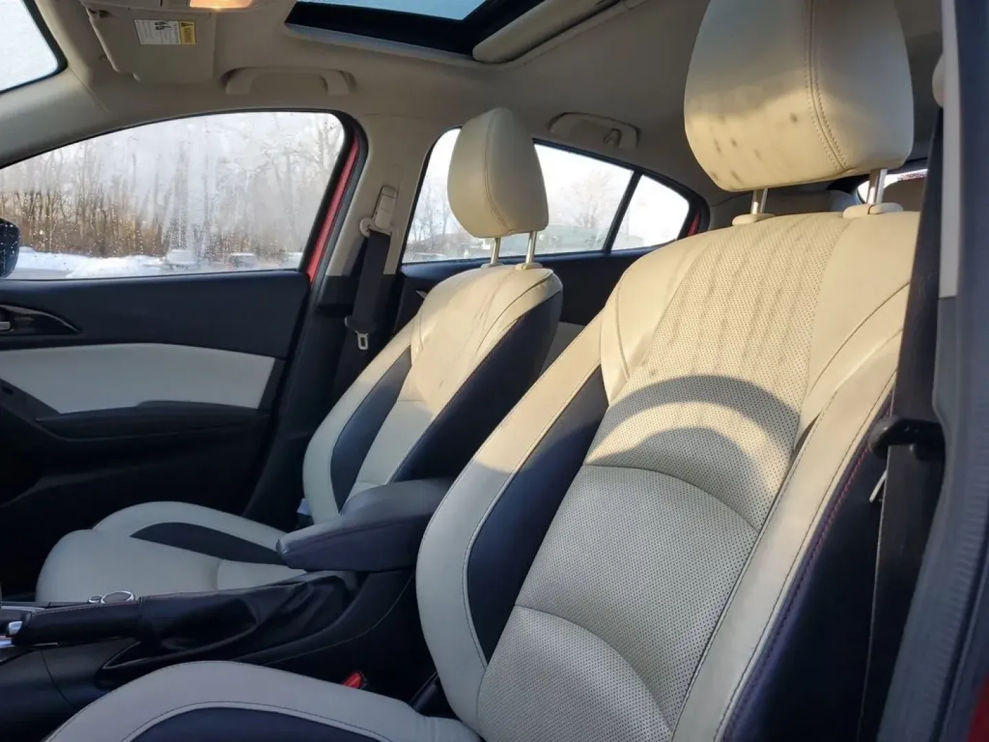 2014 /Almond Mazda Mazda3 s Grand Touring (JM1BM1M30E1) with an 4 Cyl, 2.5L engine, 6-speed automatic transmission, located at 6064 Gull Rd, Kalamazoo, MI, 49048, (269) 222-0088, 42.328388, -85.512924 - **Experience the Thrill of Driving with This 2014 Mazda3 Perfect for Your Active Lifestyle!**<br /> <br /> Are you ready to elevate your daily commute or weekend getaways? Look no further than this stunning 2014 Mazda3 s Grand Touring, a pre-owned gem waiting for its next adventure! With its sporty - Photo#13