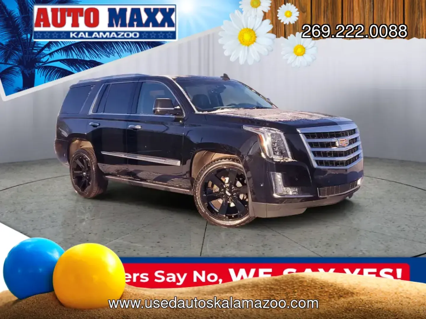 2020 /Jet Black Cadillac Escalade Premium Luxury (1GYS3CKJ6LR) with an V8, 6.2L engine, 10-speed automatic transmission, located at 6064 Gull Rd, Kalamazoo, MI, 49048, (269) 222-0088, 42.328388, -85.512924 - Command the commute, elevate family travel, and turn every weekend getaway into a first-class road trip in this **2020 Cadillac Escalade Premium Luxury**-an SUV built for drivers who want full-size comfort, confident V8 power, and a cabin that feels like a private lounge. Whether you're shuttling ki- Photo#0