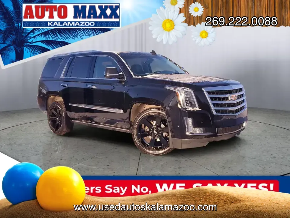 2020 /Jet Black Cadillac Escalade Premium Luxury (1GYS3CKJ6LR) with an V8, 6.2L engine, 10-speed automatic transmission, located at 6064 Gull Rd, Kalamazoo, MI, 49048, (269) 222-0088, 42.328388, -85.512924 - **Experience Luxury and Versatility with the 2020 Cadillac Escalade at AutoMaxx Kalamazoo!**<br /> <br /> Are you ready to elevate your driving experience while accommodating your growing family or embarking on weekend adventures? Look no further than this stunning 2020 Cadillac Escalade, available - Photo#0