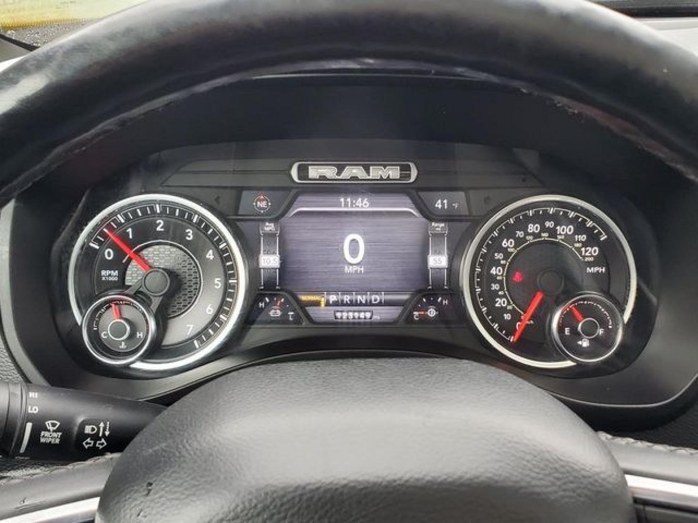 2019 Diamond Black Crystal Pearlcoat /Black Ram 1500 Laramie (1C6SRFRT4KN) with an HEMI 5.7L V8 Multi Displacement VVT engine, Automatic transmission, located at 6064 Gull Rd, Kalamazoo, MI, 49048, (269) 222-0088, 42.328388, -85.512924- Photo#19