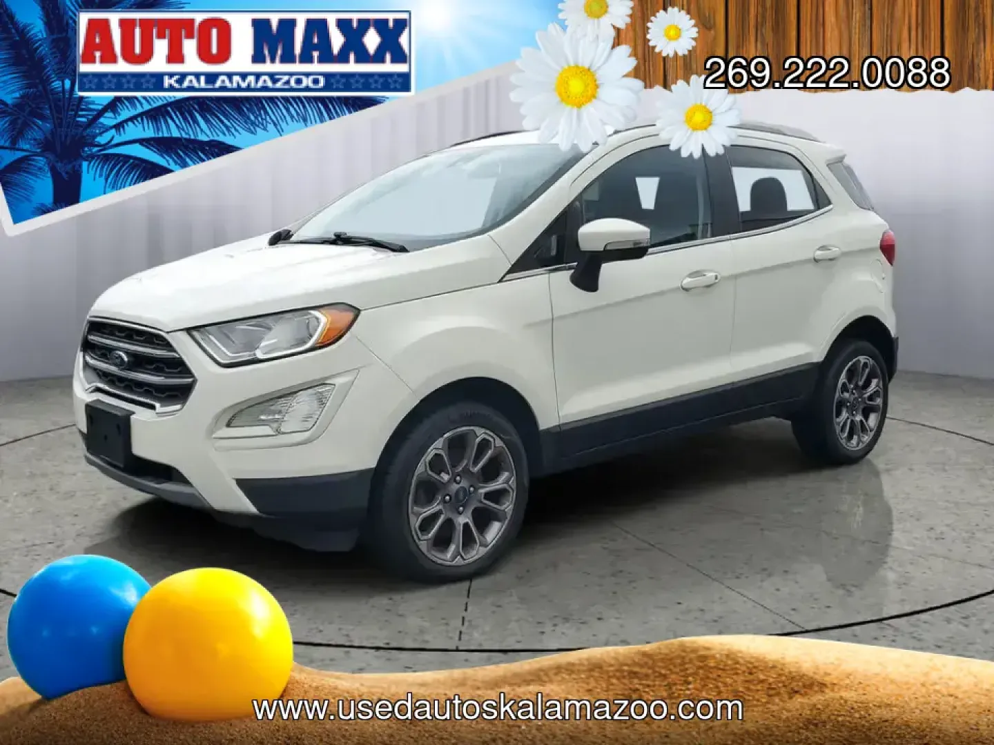 2020 /Ebony Black Ford Ecosport Titanium (MAJ6S3KL1LC) with an 4 Cyl, 2.0L engine, 6-speed automatic transmission, located at 6064 Gull Rd, Kalamazoo, MI, 49048, (269) 222-0088, 42.328388, -85.512924 - Whether your week is packed with long commutes down Gull Road, quick school drop-offs near Comstock, or spontaneous weekend escapes to the Kalamazoo River Valley Trail, this 2020 Ford EcoSport Titanium 4WD is built for real-life flexibility. It's the kind of compact SUV that fits easily into downtow - Photo#1