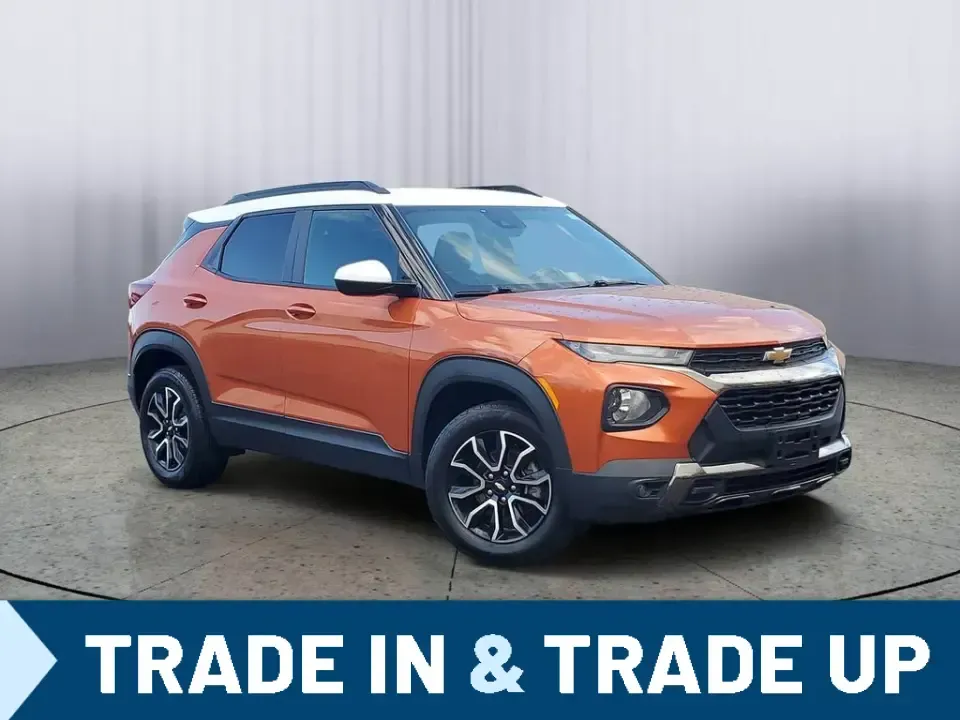 2023 /Jet Black w/Arizona Accents Chevrolet TrailBlazer ACTIV (KL79MSSL8PB) with an 3 Cyl, 1.3L engine, 9-speed automatic transmission, located at 6064 Gull Rd, Kalamazoo, MI, 49048, (269) 222-0088, 42.328388, -85.512924 - Pack up the gear, load the family, and point the nose toward a Michigan weekend-this 2023 Chevrolet TrailBlazer ACTIV AWD is the kind of small SUV that makes everyday commuting and spontaneous road trips feel effortless. With its bold Vivid Orange Metallic paint, confident stance, and adventure-read - Photo#0