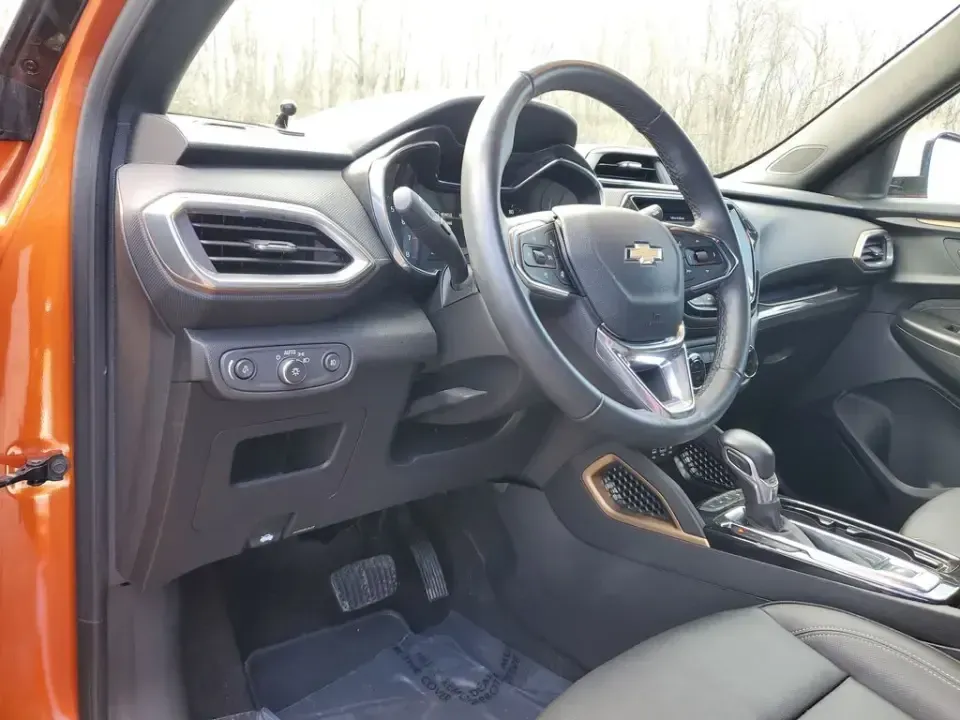 2023 /Jet Black w/Arizona Accents Chevrolet TrailBlazer ACTIV (KL79MSSL8PB) with an 3 Cyl, 1.3L engine, 9-speed automatic transmission, located at 6064 Gull Rd, Kalamazoo, MI, 49048, (269) 222-0088, 42.328388, -85.512924 - Pack up the gear, load the family, and point the nose toward a Michigan weekend-this 2023 Chevrolet TrailBlazer ACTIV AWD is the kind of small SUV that makes everyday commuting and spontaneous road trips feel effortless. With its bold Vivid Orange Metallic paint, confident stance, and adventure-read - Photo#15