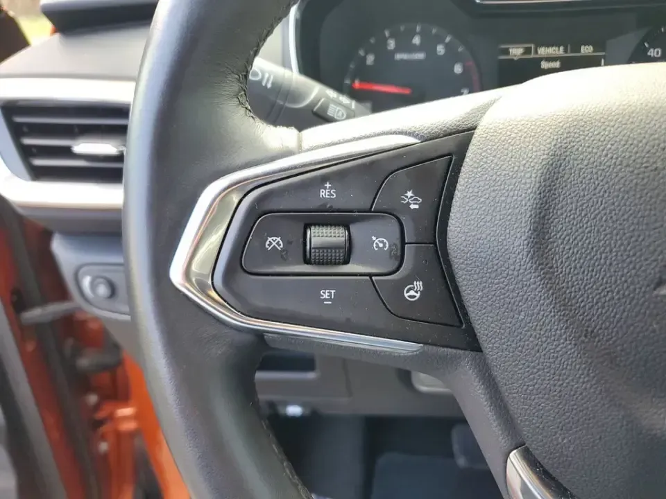 2023 /Jet Black w/Arizona Accents Chevrolet TrailBlazer ACTIV (KL79MSSL8PB) with an 3 Cyl, 1.3L engine, 9-speed automatic transmission, located at 6064 Gull Rd, Kalamazoo, MI, 49048, (269) 222-0088, 42.328388, -85.512924 - Pack up the gear, load the family, and point the nose toward a Michigan weekend-this 2023 Chevrolet TrailBlazer ACTIV AWD is the kind of small SUV that makes everyday commuting and spontaneous road trips feel effortless. With its bold Vivid Orange Metallic paint, confident stance, and adventure-read - Photo#18