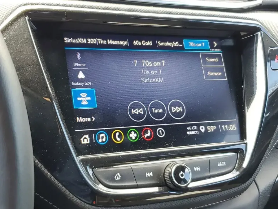 2023 /Jet Black w/Arizona Accents Chevrolet TrailBlazer ACTIV (KL79MSSL8PB) with an 3 Cyl, 1.3L engine, 9-speed automatic transmission, located at 6064 Gull Rd, Kalamazoo, MI, 49048, (269) 222-0088, 42.328388, -85.512924 - Pack up the gear, load the family, and point the nose toward a Michigan weekend-this 2023 Chevrolet TrailBlazer ACTIV AWD is the kind of small SUV that makes everyday commuting and spontaneous road trips feel effortless. With its bold Vivid Orange Metallic paint, confident stance, and adventure-read - Photo#21