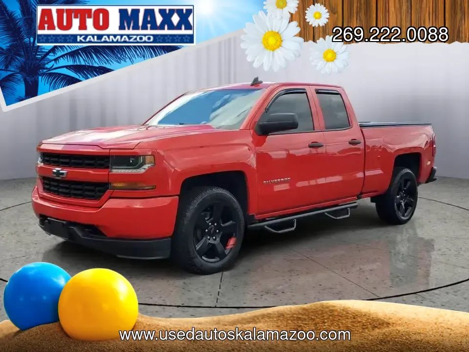 2018 /Dark Ash/Jet Black Chevrolet Silverado Custom (1GCVKPECXJZ) with an V8, 5.3L engine, 6-speed automatic transmission, located at 6064 Gull Rd, Kalamazoo, MI, 49048, (269) 222-0088, 42.328388, -85.512924 - Whether your weekends revolve around hauling camping gear to Fort Custer Recreation Area, towing a boat toward Gull Lake, or simply having a dependable 4WD truck for Michigan winters and everyday runs across town, this **2018 Chevrolet Silverado 1500 Custom 4WD** is built for the lifestyle. With its - Photo#1