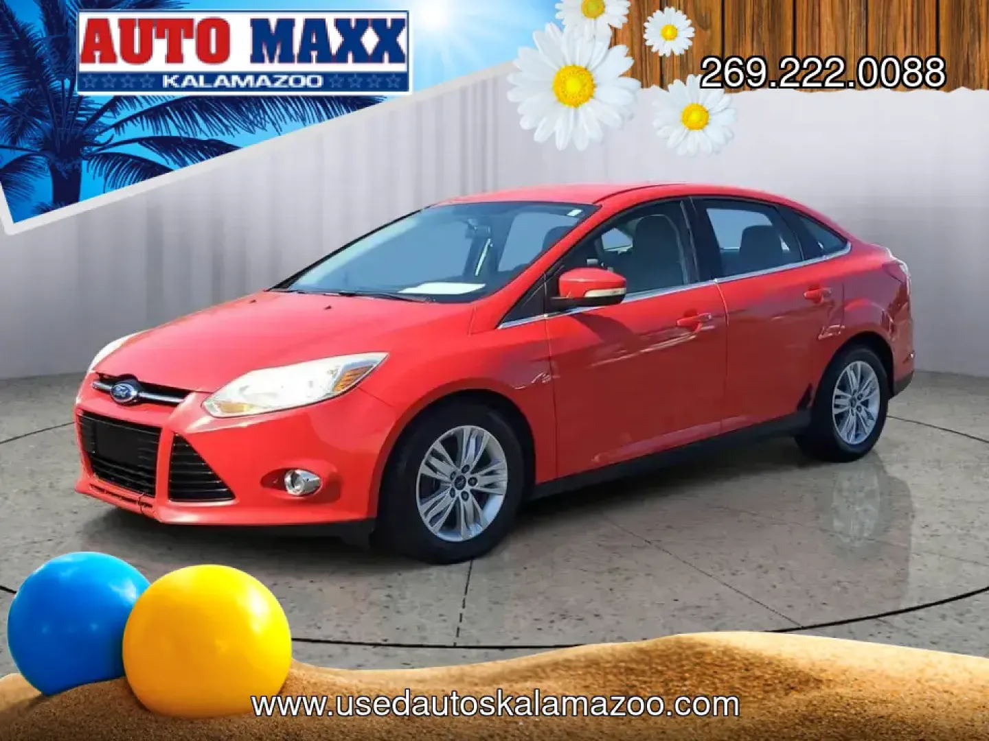 2012 /Medium Light Stone Ford Focus SEL (1FAHP3H24CL) with an 4 Cyl, 2.0L engine, 6-speed auto-shift manual transmission, located at 6064 Gull Rd, Kalamazoo, MI, 49048, (269) 222-0088, 42.328388, -85.512924 - Need a dependable commuter that keeps fuel stops and stress low while you cruise from Gull Road to Downtown Kalamazoo, campus, or the weekend farmers market? This Race Red 2012 Ford Focus SEL sedan is a smart pick for daily driving, first-time buyers, and budget-conscious shoppers who want a practic - Photo#1