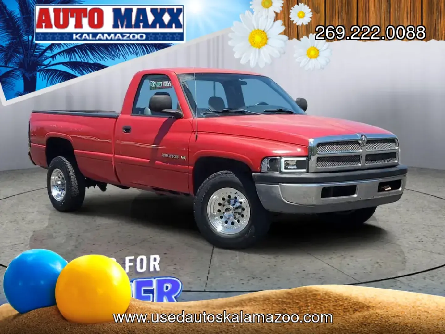 2002 Dodge Ram Pickup ST (3B7KC26Z32M) with an V8, 5.9L engine, Automatic transmission, located at 6064 Gull Rd, Kalamazoo, MI, 49048, (269) 222-0088, 42.328388, -85.512924 - Need a dependable workhorse for job sites, weekend projects, or hauling gear up and down I-94? This red 2002 Dodge Ram Pickup ST is the kind of no-nonsense truck that fits real life in Kalamazoo-whether you're commuting across town, making supply runs to Gull Road hardware stores, or heading out tow- Photo#0