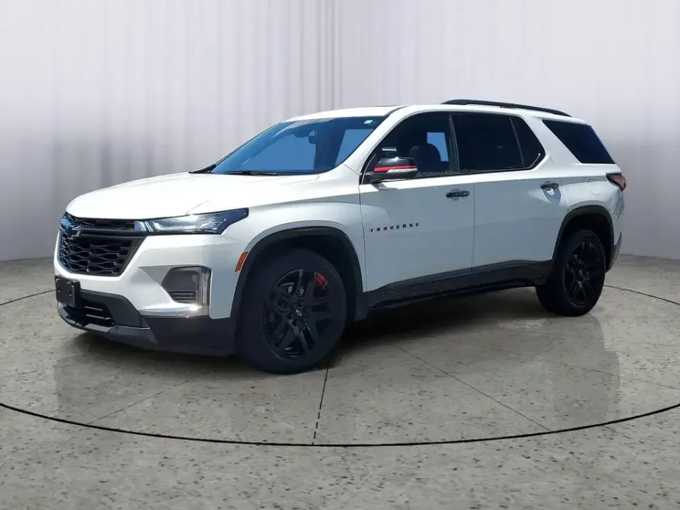 2023 /Jet Black Chevrolet Traverse Premier (1GNEVKKW3PJ) with an V6, 3.6L engine, 9-speed automatic transmission, located at 6064 Gull Rd, Kalamazoo, MI, 49048, (269) 222-0088, 42.328388, -85.512924 - Road-trip families, everyday commuters, and weekend adventurers-this 2023 Chevrolet Traverse Premier AWD is built for the kind of life that doesn't slow down. With three rows, confident all-weather capability, and the upscale comfort you want on long drives up I-94 or quick errands across Kalamazoo, - Photo#1