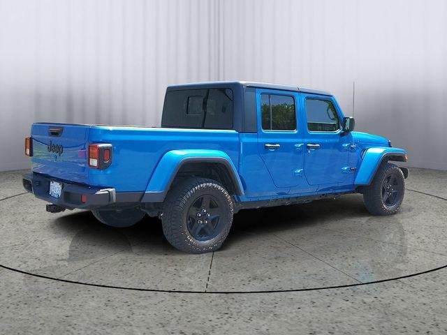 2021 Blue Pearl /Black Jeep Gladiator Sport (1C6HJTAG4ML) with an 3.6L V6 24V VVT engine, Automatic transmission, located at 6064 Gull Rd, Kalamazoo, MI, 49048, (269) 222-0088, 42.328388, -85.512924- Photo#3