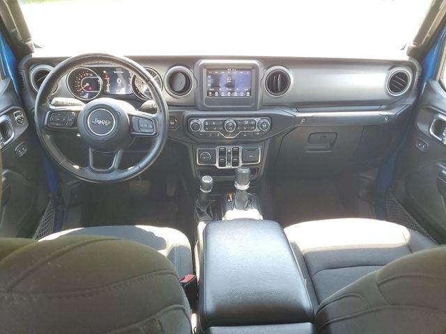 2021 Blue Pearl /Black Jeep Gladiator Sport (1C6HJTAG4ML) with an 3.6L V6 24V VVT engine, Automatic transmission, located at 6064 Gull Rd, Kalamazoo, MI, 49048, (269) 222-0088, 42.328388, -85.512924- Photo#8