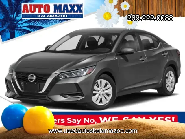 2020 Gun Metallic /Charcoal Nissan Sentra SV (3N1AB8CV0LY) with an 2.0L DOHC engine, CVT transmission, located at 6064 Gull Rd, Kalamazoo, MI, 49048, (269) 222-0088, 42.328388, -85.512924- Photo#0